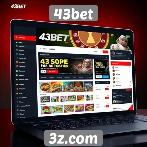 Interface do usuário do 43bet é intuitiva